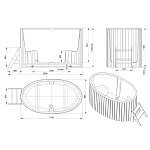 Купель двухместная PolarSpa Стандарт ++ K98ТР Термососна, без печи Фото 4