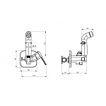 Смеситель c гигиеническим душем встраиваемый RUSH Capri (CA1435-99) Фото 2