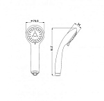 Лейка для душа IDDIS 3F D79.6мм   Фото 2