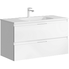 Тумба с раковиной подвесная Aqwella Accent 100см Белый