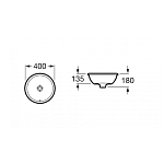 Раковина Roca Foro 400*180 (врезная сверху) Фото 2
