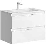 Тумба с раковиной подвесная Aqwella Accent 75см Белый Фото 1