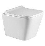 Унитаз подвесной безободковый Azario Teramo с сидением микролифт (прямоуг.) Фото 1