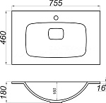 Комплект мебели для ванной Aqwella Accent 75 Дуб Золотой Фото 9