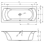 Акриловая ванна Riho Linares 170х75 (чаша,ножки) Фото 5