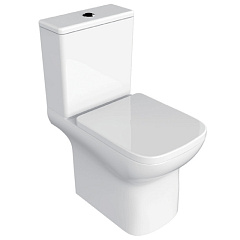 Унитаз напольный безободковый Azario Alba c сидением микролифт