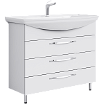 Тумба с раковиной напольная Aqwella Allegro 105см Белый Фото 1