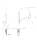 Смеситель для кухни Lemark Comfort LM3071C-Gray с подключением к фильтру питьевой воды Фото 2
