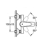 Смеситель Grohe Bau Edge NEW для ванны Фото 6