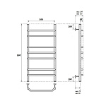 Полотенцесушитель водяной Point Венера П7 500х800, хром Фото 3