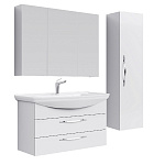 Комплект мебели для ванной Aqwella Allegro 105 Белый Фото 1