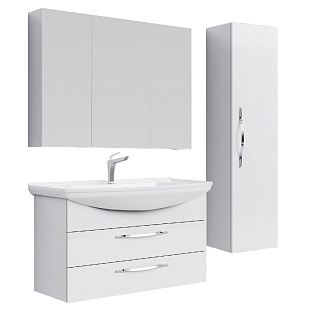 Комплект мебели для ванной Aqwella Allegro 105 Белый Фото 1
