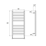 Полотенцесушитель водяной Point Меркурий П8 500х800,черный Фото 3