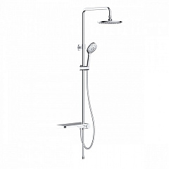 Душевой гарнитур IDDIS Ray с верхним душем и полкой