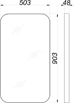 Зеркало прямоугольное Aqwella RM 50*90см Черное Фото 3