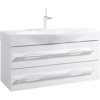 Тумба с раковиной подвесная Aqwella Milan 100см Белый Фото 1