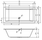 Акриловая ванна Riho LUGO 180x90 (чаша,ножки) Фото 5