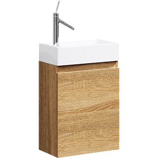 Тумба с раковиной подвесная Aqwella Leon MP 40см Дуб сонома Фото 1
