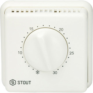 Термостат комн. STOUT ТI-N (5-30"C, 10A) (аналог 10013363 Watts) Фото 1