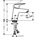 Смеситель для раковины Hansgrohe Logis 70 (71071000) Фото 2
