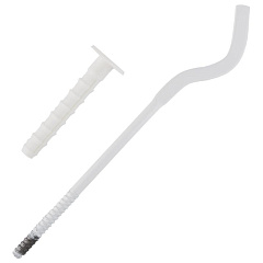 Кронштейн анкерный 7х250 мм (белый с дюбелем) 