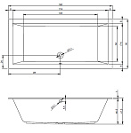 Акриловая ванна Riho LUGO 190x90 (чаша,ножки) Фото 4
