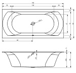 Акриловая ванна Riho Linares 190х90 (чаша,ножки) Фото 5