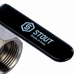 Кран шаровый 1" р. г/ш Stout Фото 3