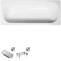 Ванна стальная 1,6*0,7*0,4 (ВИЗ) 2,7мм TEVRO Белый лотос цвет белый (ОР-61207)