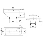 Ванна стальная Kaldewei Eurowa 312 170х70 2,3 мм  цвет alpine white (в комплекте ноги) Фото 4