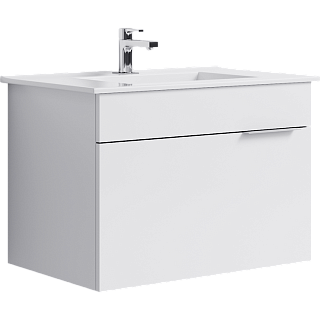 Тумба с раковиной подвесная Aqwella Brig 75см Белый Фото 1