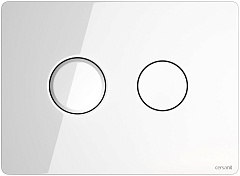 Кнопка для инсталляции Cersanit ACCENTO CIRCLE, стекло, белый глянцевый