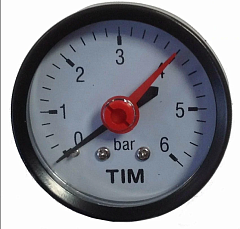 Манометр аксиальный 50х1/4" НР - 6 бар TIM