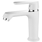 Смеситель для умывальника Ledeme 1077W (белый/хром) Фото 1