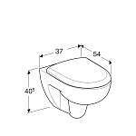 Унитаз подвесной безободковый GEBERIT Renova сиденье с микролифтом Фото 3