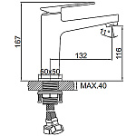 Смеситель для умывальника Ledeme L1078 Фото 2