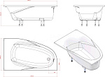 Ванна из искусственного камня Астра-Форм Селена правая 170x100 (чаша, ножки, сифон, экран) Фото 6