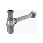 Сифон для раковины Alca Plast А431 бутылочный латунь/хром Фото 1