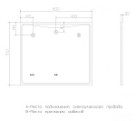 Зеркало VIGO Eva Luxe 800 (подсветка, антизапотевание, сенсор) Фото 6