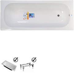 Ванна стальная 1,7*0,7*0,4 (ВИЗ) 2,0мм Донна Ванна Белая Орхидея цвет белый (ОР-01200)