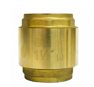 Клапан обратный пруж. STI 1 1/2" (латунь) Фото 1