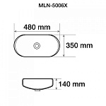 Фигурный умывальник Melana MLN-805-5006x Фото 3