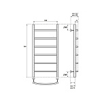 Полотенцесушитель водяной Point Афина П6 500х800, хром Фото 3