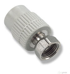 Переход с мет. вст. и перекид. гайкой 25х3/4"  PRO AQUA серый