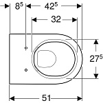 Унитаз подвесной безободковый GEBERIT Acanto сиденье с микролифтом Фото 5