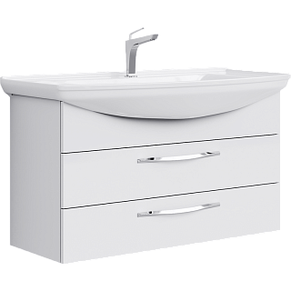 Тумба с раковиной подвесная Aqwella Allegro 105см Белый Фото 1