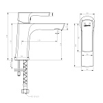 Смеситель Lemark Ursus LM7206BL для умывальника монолитный, черный Фото 2