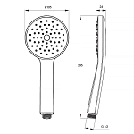 Лейка для душа 1F IDDIS Hand Shower D85мм Фото 3