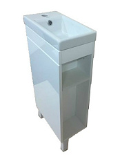 Тумба Loranto Стиль 40 левосторонняя подвесная (400*820*215) с раковиной Como 40