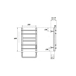 Полотенцесушитель электрический Point Сатурн П6 400х600 диммер справа, белый Фото 4